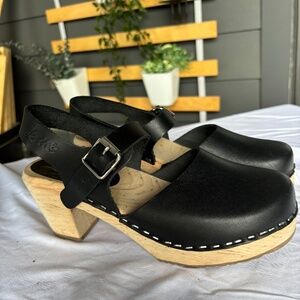 Lotta From Stockholm women’s black clog sandals sz 39 (9)